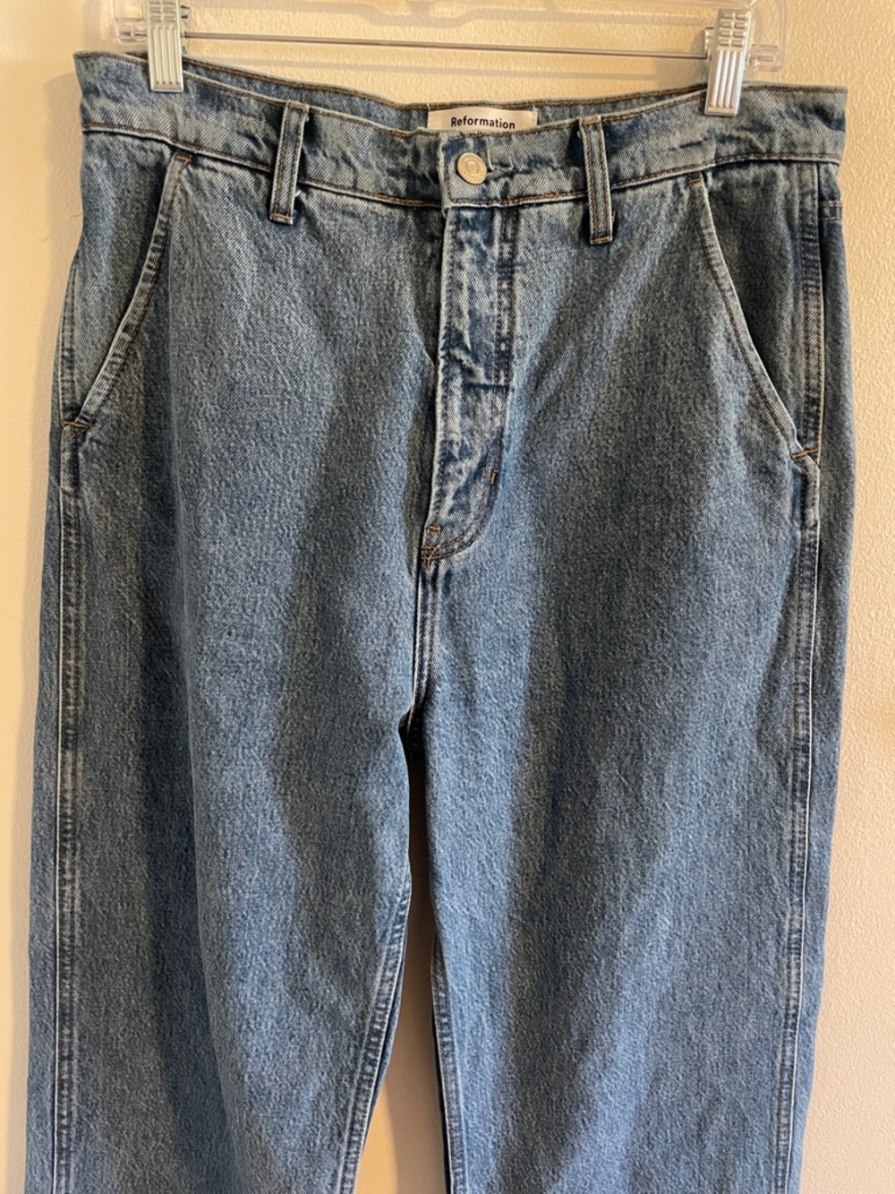 Reformation Brynn High Rise Wide Leg Trouser Jeans Women 30 Oneida‎ Blue Wash - Picture 5 of 12